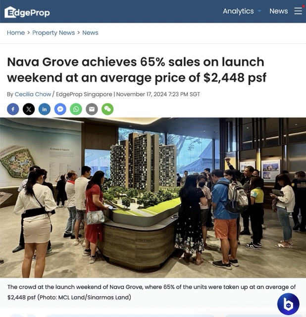 MCL Nava Grove Sold