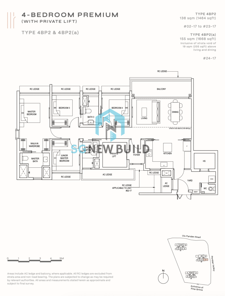 Pinetree Hill Floor Plan 4 Bedroom Premium (PL) 4BP2