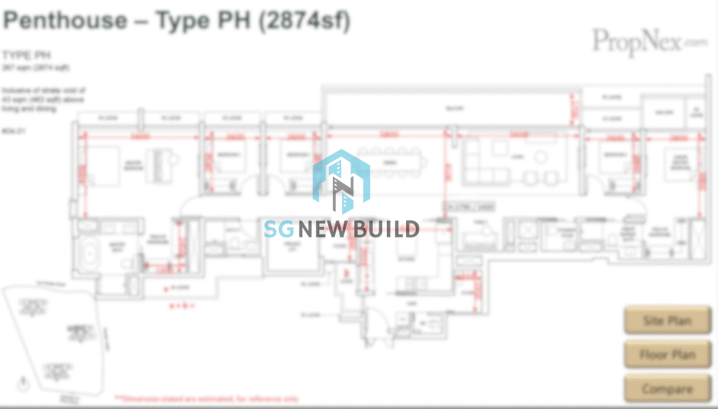 Pinetree Hill Floor Plan Penthouse (With measurement)
