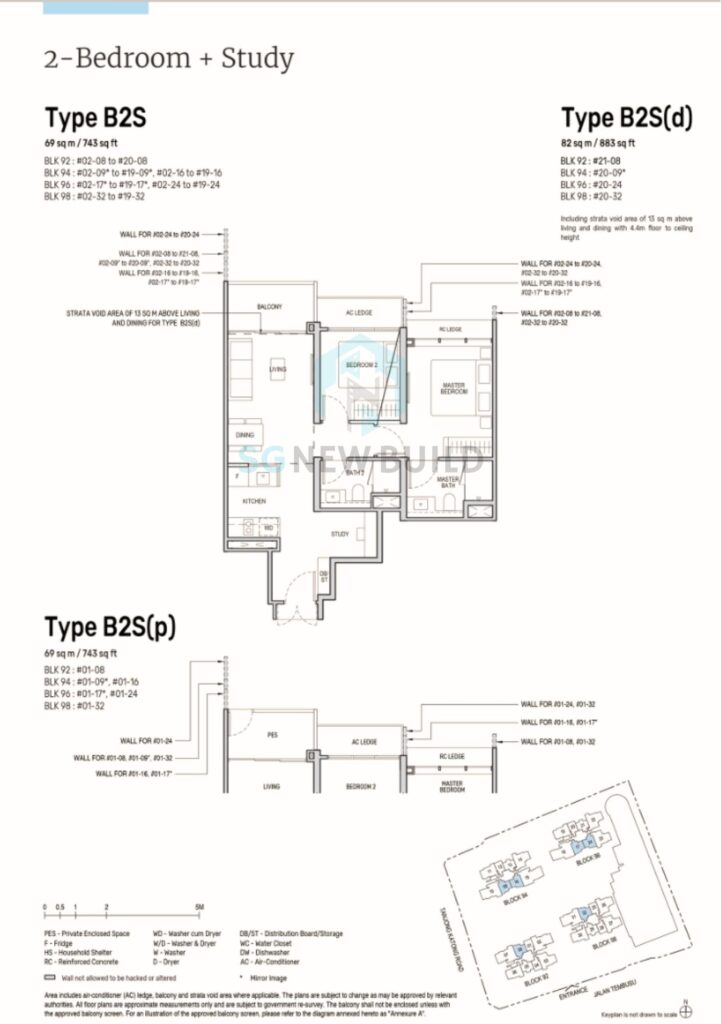 Tembusu Grand Floor Plan 1+Study