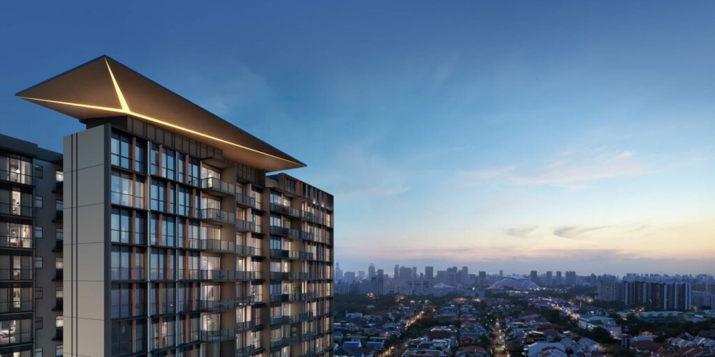 Tembusu Grand roof_and_statium-dusk